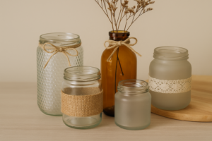 Potes de vidro decorativos: como transformar com criatividade