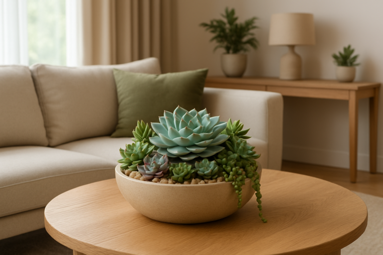 Arranjo de suculentas: como fazer um centro de mesa natural