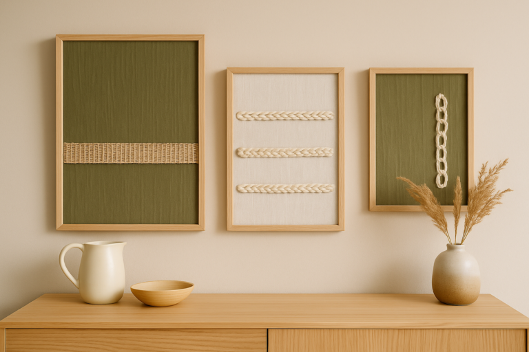 Quadro decorativo com tecido: como fazer em casa