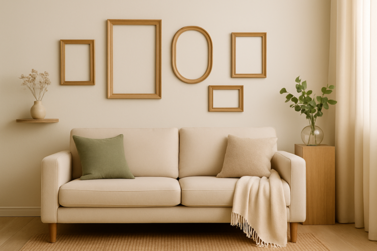 Molduras vazias na decoração: como usar nas paredes com charme e economia