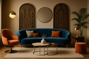 Retrofuturismo e art déco moderno na decoração