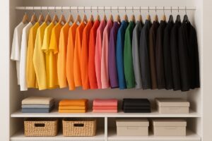 Organização por cores no guarda-roupa: inspire-se