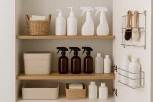 Organizar produtos de limpeza: segurança com elegância