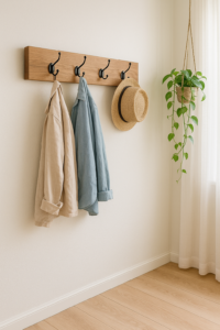 Cabideiro de parede DIY: prático, bonito e sustentável