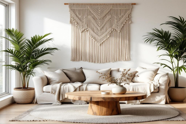Macramê na decoração: charme artesanal para sua casa