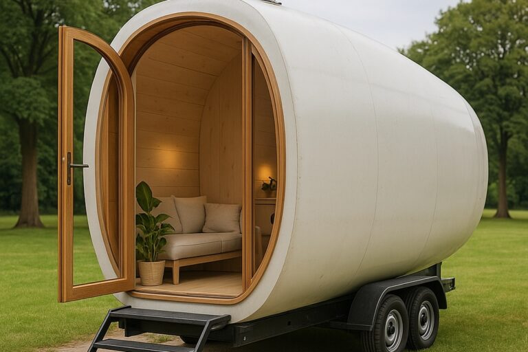 Minicasa de turbina eólica: design circular em ação