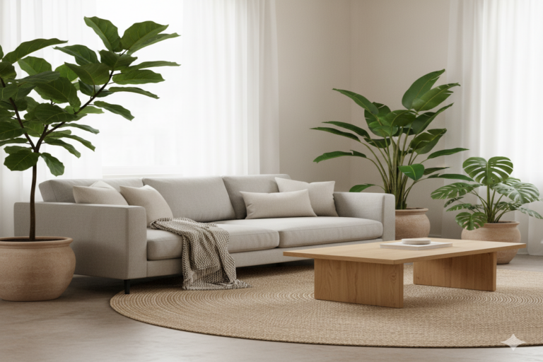 Plantas grandes dentro de casa: elegância e aconchego