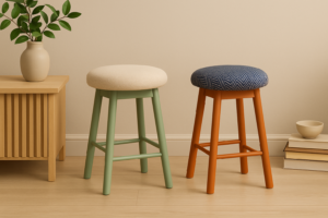 Personalizar bancos e banquetas com pintura e tecido