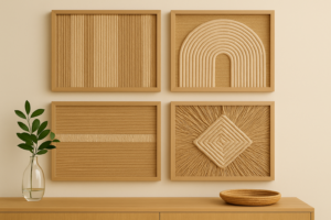 Quadros decorativos com fibras naturais: passo a passo para fazer