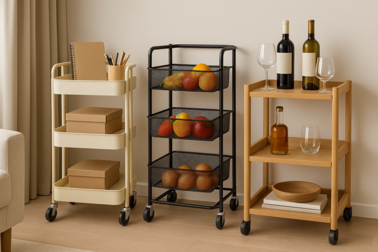 Carrinhos multiuso para ambientes compactos