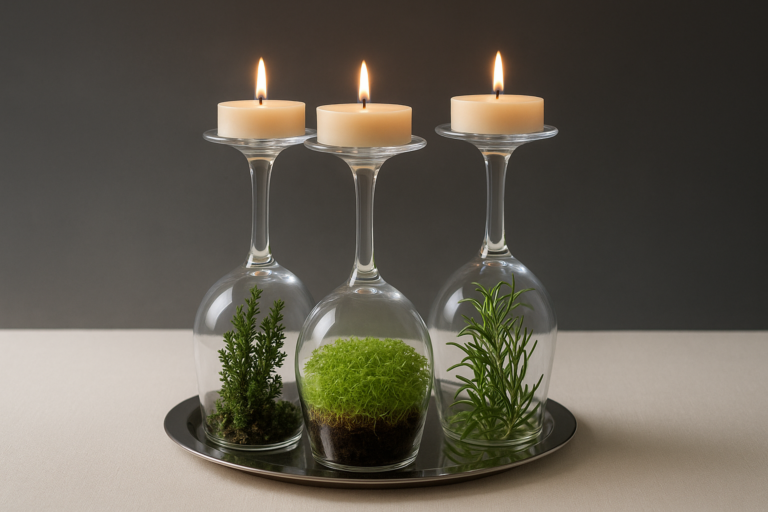 Luminária com taça de cristal invertida: faça você mesmo