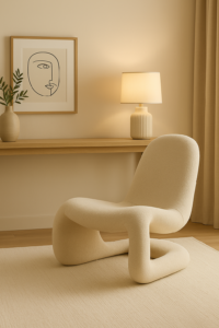 Poltronas esculturais na decoração: design que transforma