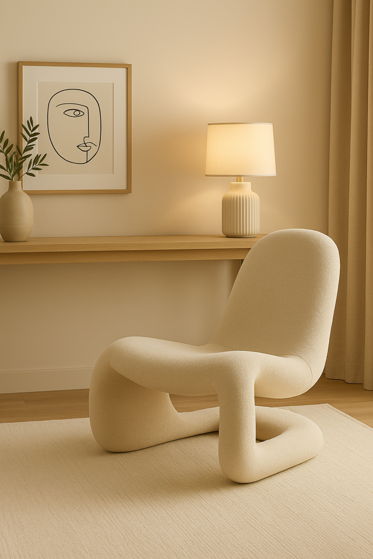 Poltronas esculturais na decoração: design que transforma